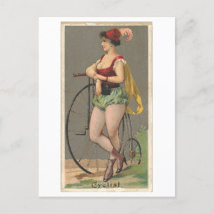 Starke Frauen Serie #16: Radfahrerin Vintage Postkarte