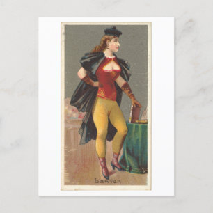 Starke Frauen Serie #18: Anwältin Vintage Postkarte
