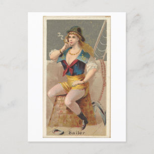 Starke Frauen Serie #5: Matrosin Vintage Postkarte
