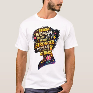 Starke Frauen-Silhouette-Zitat – Inspira T-Shirt
