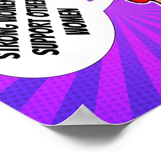 Starke Frauen unterstützen einander als feministis Poster (Ecke)