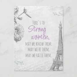 Starke Frauen zitieren Paris Papier Eiffelturm Pos Postkarte