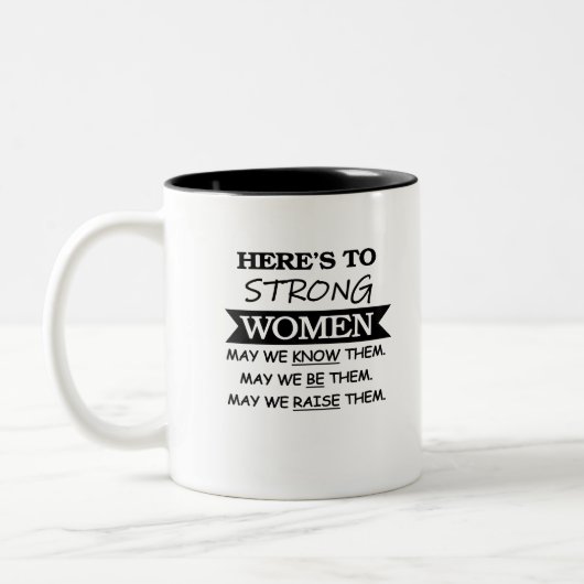 STARKE FRAUEN ZWEIFARBIGE TASSE (Links)