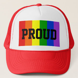Starke Gay-Regenbogen-Flagge Ball Cap - Rot Truckerkappe