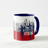 Starke Geist-Läufer Bostons auf Rot Tasse (VorderseiteRechts)