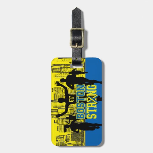 Starke Geist-Silhouetten Bostons Gepäckanhänger (Vorderseite vertikal)