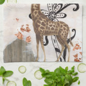Starke Giraffe Geschirrtuch (Gefaltet)