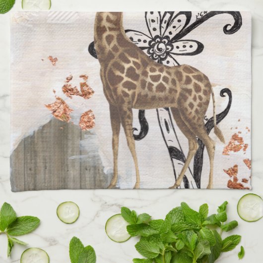 Starke Giraffe Geschirrtuch (Gefaltet)