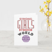 Starke Girls Strong World, Feminst Karte (Gelbe Blume)