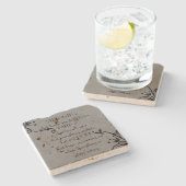 Stärke, Glaube und Hoffnung Steinuntersetzer (Seitenansicht)