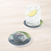 Stärke - Gorilla Side Glanz Getränkeuntersetzer (Seite)