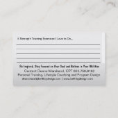 Starke Herzkarte Visitenkarte (Rückseite)