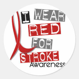 STARKE I TRAAR RED for AWARENESS 37 Runder Aufkleber