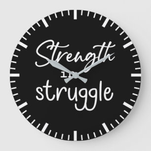 Stärke im Kampf Gym Hustle Erfolg Motivation Große Wanduhr