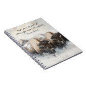 Stärke im Sturm: Bison-Notebook Notizblock (Rechte Seite)