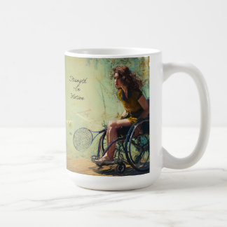 Stärke in Bewegung Inspirierender Rollstuhlsportle Kaffeetasse