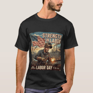 Stärke in der Arbeit - Tribut an den amerikanische T-Shirt