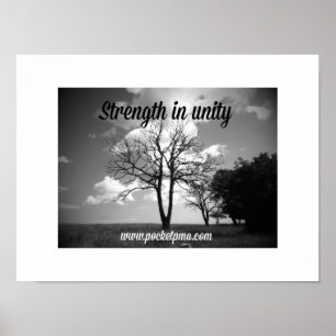 Stärke in der Einheit. Inspirierend Plakat