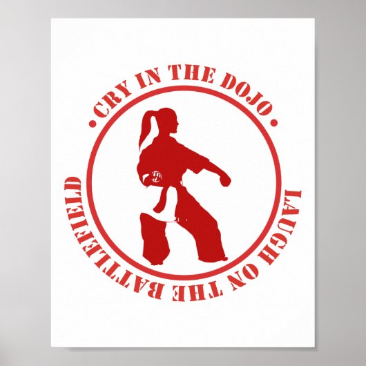 Stärke in der Stille: Karate Motivation Poster (Vorne)