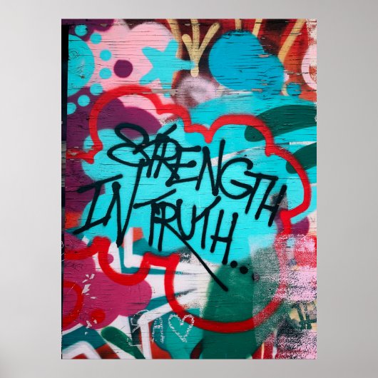 Stärke in der Wahrheit Graffiti Poster (Vorne)