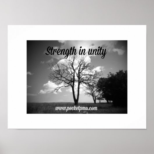 Stärke in Einheit. Inspirationelles Poster. Poster (Vorne)