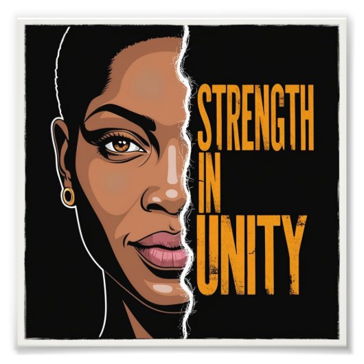 Stärke in Einheit - Stärkung der afrikanischen Kun Fotodruck (Vorne)