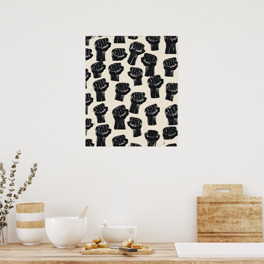 Stärke in Einheit: Stärkung des Faustmusters 4 Poster (Küche)