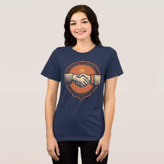 Stärke in Einheit - T-Shirt-Design mit verschränkt Tri-Blend Shirt