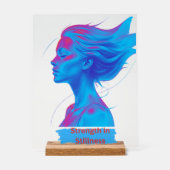 Stärke in Stille  Acrylschild (Vorderseite)