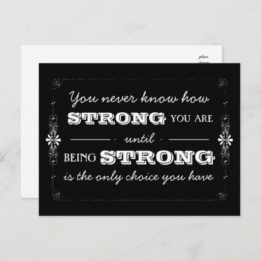 Starke Inspiration Zitat-Postkarte Postkarte (Vorne/Hinten)