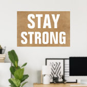 Starke Inspirationsbraun-Kreativität bleibe Poster (Heimbüro)