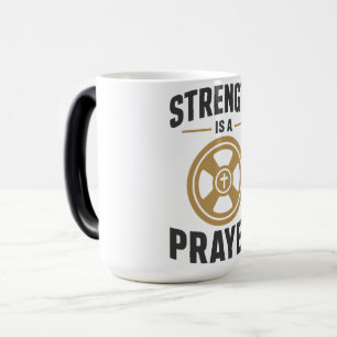 Stärke ist ein Gebets-Shirt Christliches Fitness Verwandlungstasse