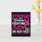 Stärke ist eine Frau, die Krebs bekämpft Karte (Gelbe Blume)