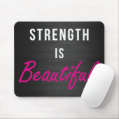 Stärke ist schön - Frauenym-Motivation Mousepad (Mit Mouse)