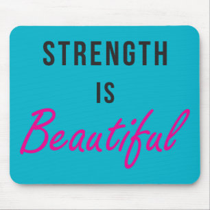 Stärke ist - weibliche Turnhallen-Motivation sch Mousepad