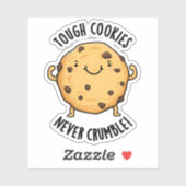 Starke Kekse zerbrechen nie lustigen Food Puff Aufkleber (Blatt)