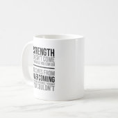 Stärke kommt nicht von, was Sie tun können Kaffeetasse (Vorderseite Links)