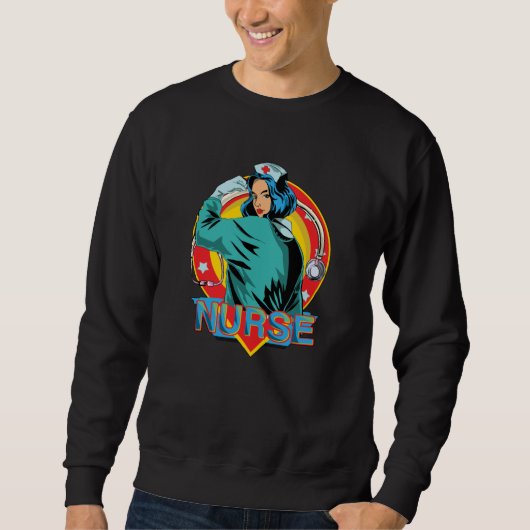 starke Krankenschwester Sweatshirt (Vorderseite)