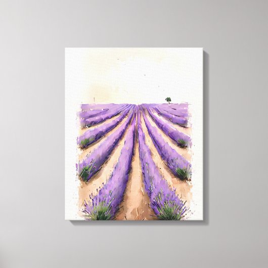 Starke Leinwand - Feldmalerei auf Lavendel (Vorderseite)