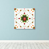 Starke Leinwand Ladybug-Thema Print 16" X 16" (Insitu (Holzboden))