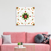 Starke Leinwand Ladybug-Thema Print 16" X 16" (Insitu (Wohnzimmer))