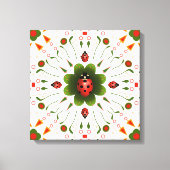 Starke Leinwand Ladybug-Thema Print 16" X 16" (Vorderseite)