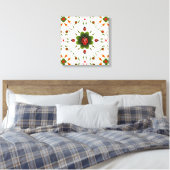 Starke Leinwand Ladybug-Thema Print 16" X 16" (Insitu (Schlafzimmer))