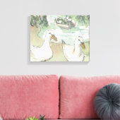 Starke Leinwand "Watercolor Sketch/Ducks Paris" (Insitu (Wohnzimmer))