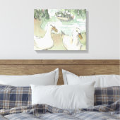 Starke Leinwand "Watercolor Sketch/Ducks Paris" (Insitu (Schlafzimmer))