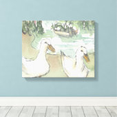 Starke Leinwand "Watercolor Sketch/Ducks Paris" (Insitu (Holzboden))