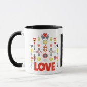 Starke Liebe und Kaffee Niedlichen Paar Minimalist Tasse (Links)