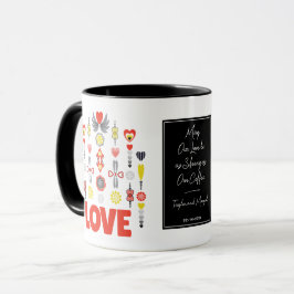 Starke Liebe und Kaffee Niedlichen Paar Minimalist Tasse
