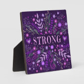 Starke Lila Inspiration Herzblüte Hübsch Fotoplatte (Vorderseite)