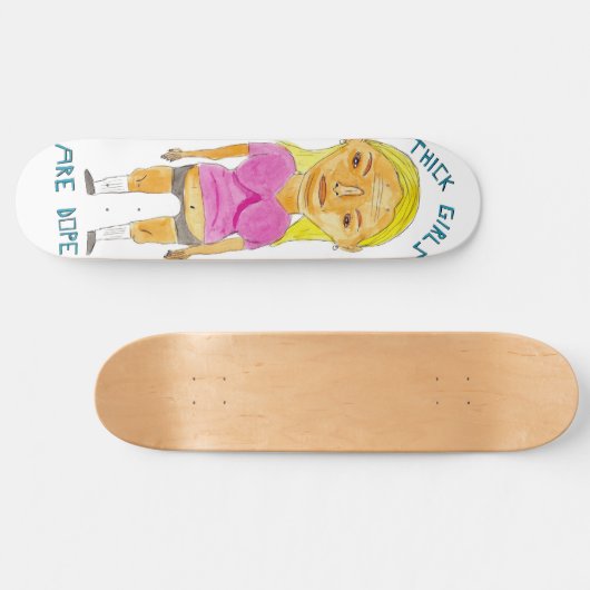 Starke Mädchen weiß durch Patrick Jilbert Skateboard (Horizontal)